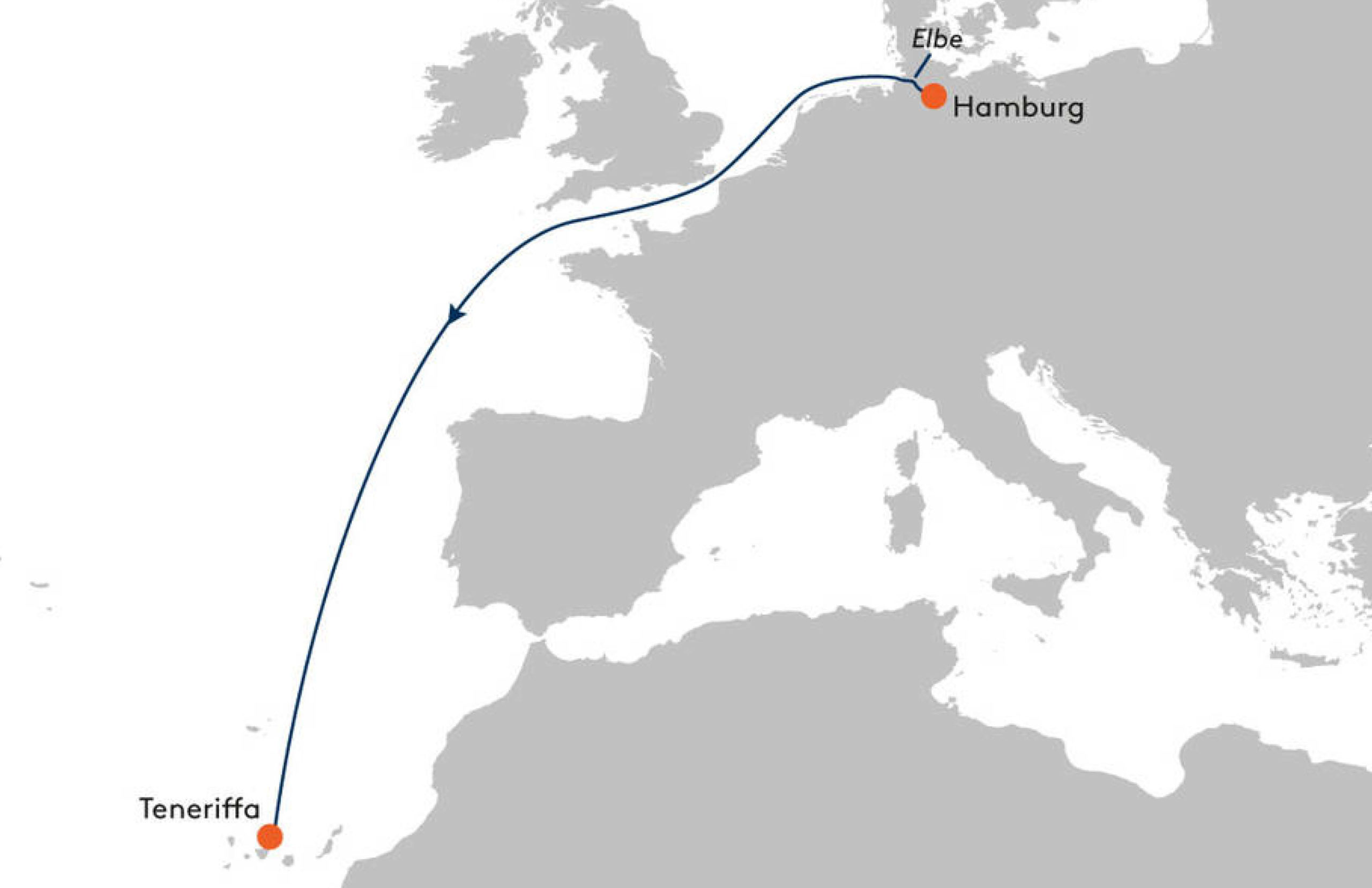 Hamburg - Teneriffa Hapag Lloyd Hamburg -Teneriffa mit MS Europa 2
