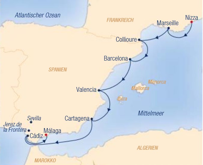 Sea Cloud von Nizza nach Malaga SeaCloud_SeaCloudII Sea Cloud und Sea Cloud II von Nizza nach Málaga